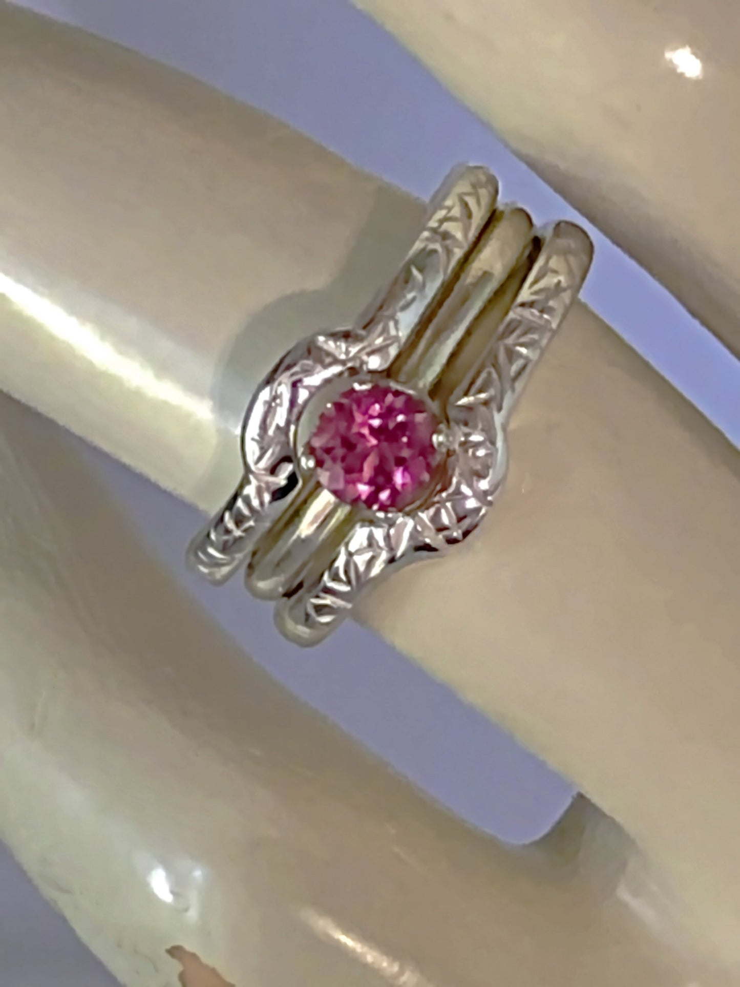 Artimis - Custom Made Wedding set in Platinum Silver PT950 or Guard Ring(s) or Solitaire Engagement Ring