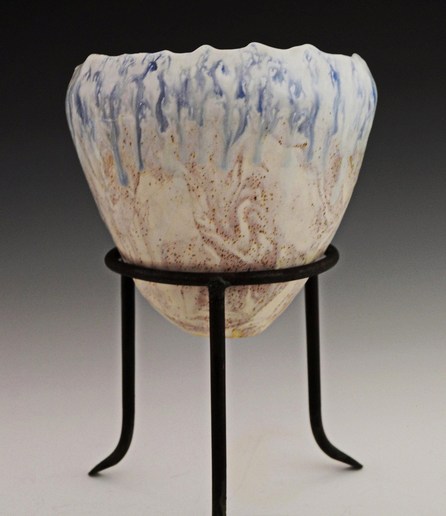 Rain, Overland - Landscape themed Porcelain Bowl, ceramic art, home decor, FREE SHIPPING US.