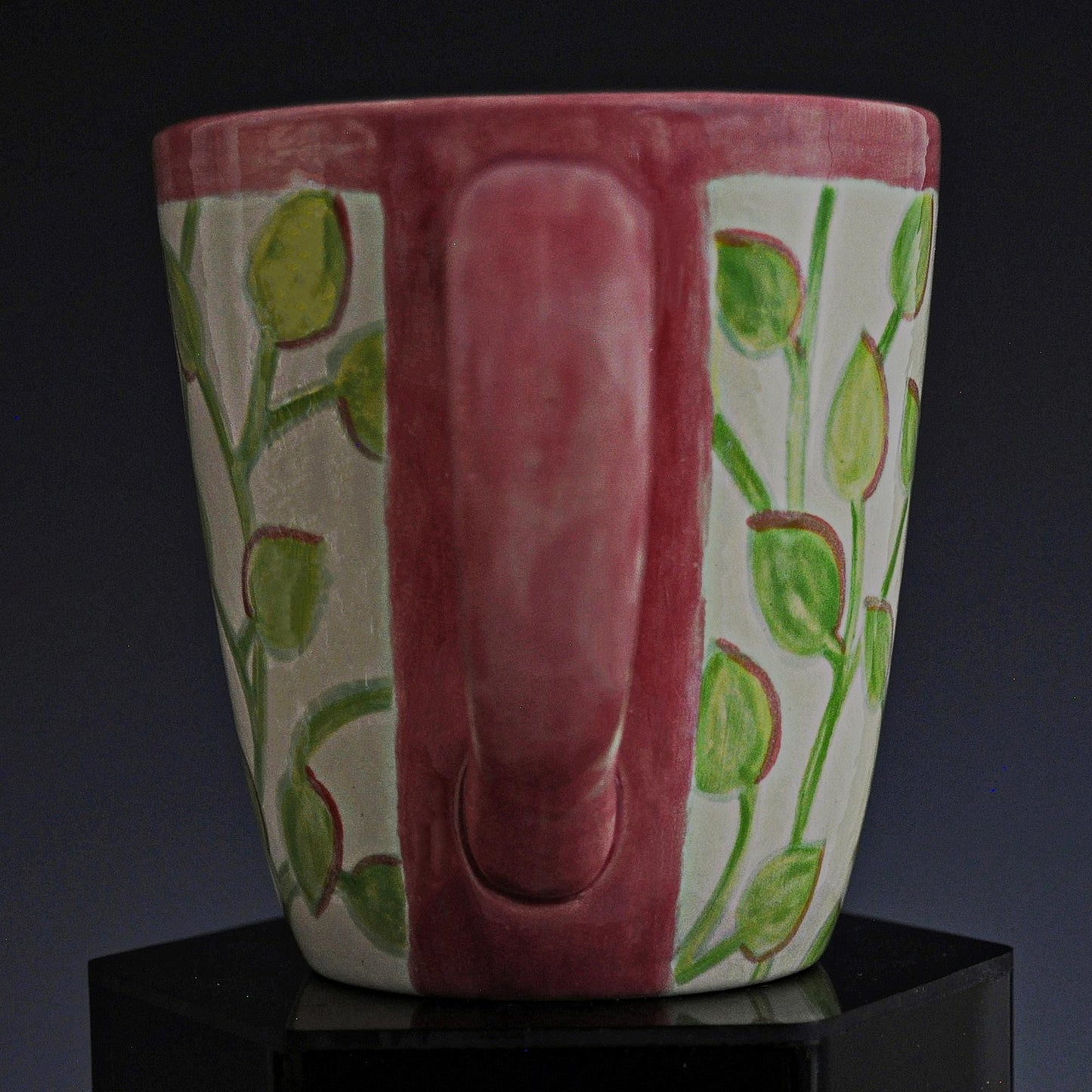 Spring Leaves - Unique Coffee Mug, hand painted mug, tea mug, FREE SHIPPING within the US.