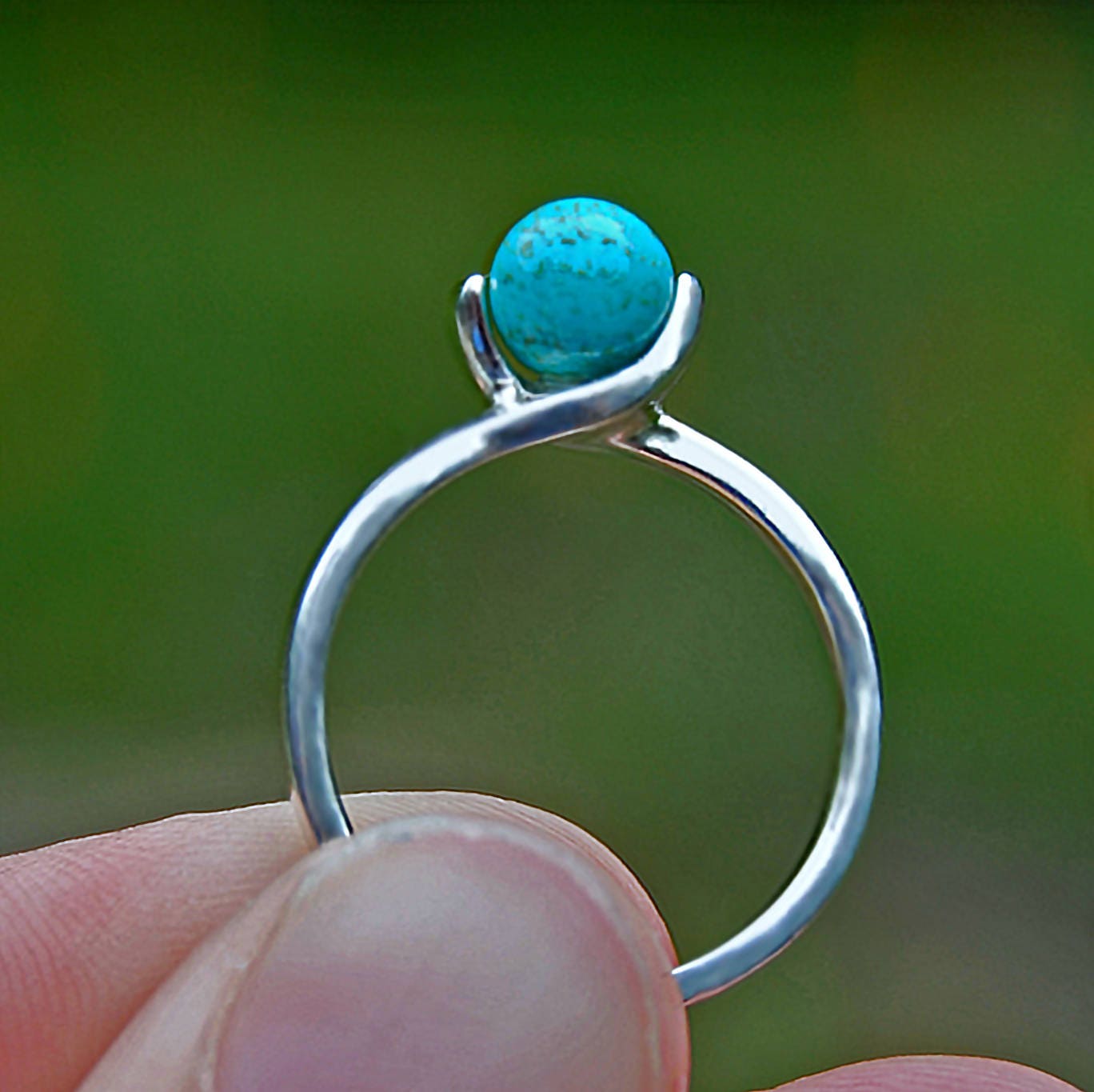 Kailani - Turquoise and Sterling Silver Ring. Free Shipping within the US.