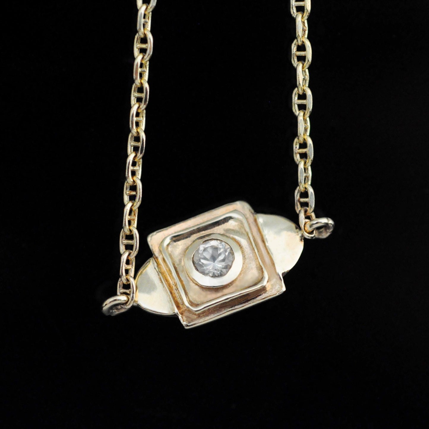 Charlotte - Luxurious 14kt Gold Bracelet Featuring Dazzling White Sapphire. 7" of Timeless Elegance!
