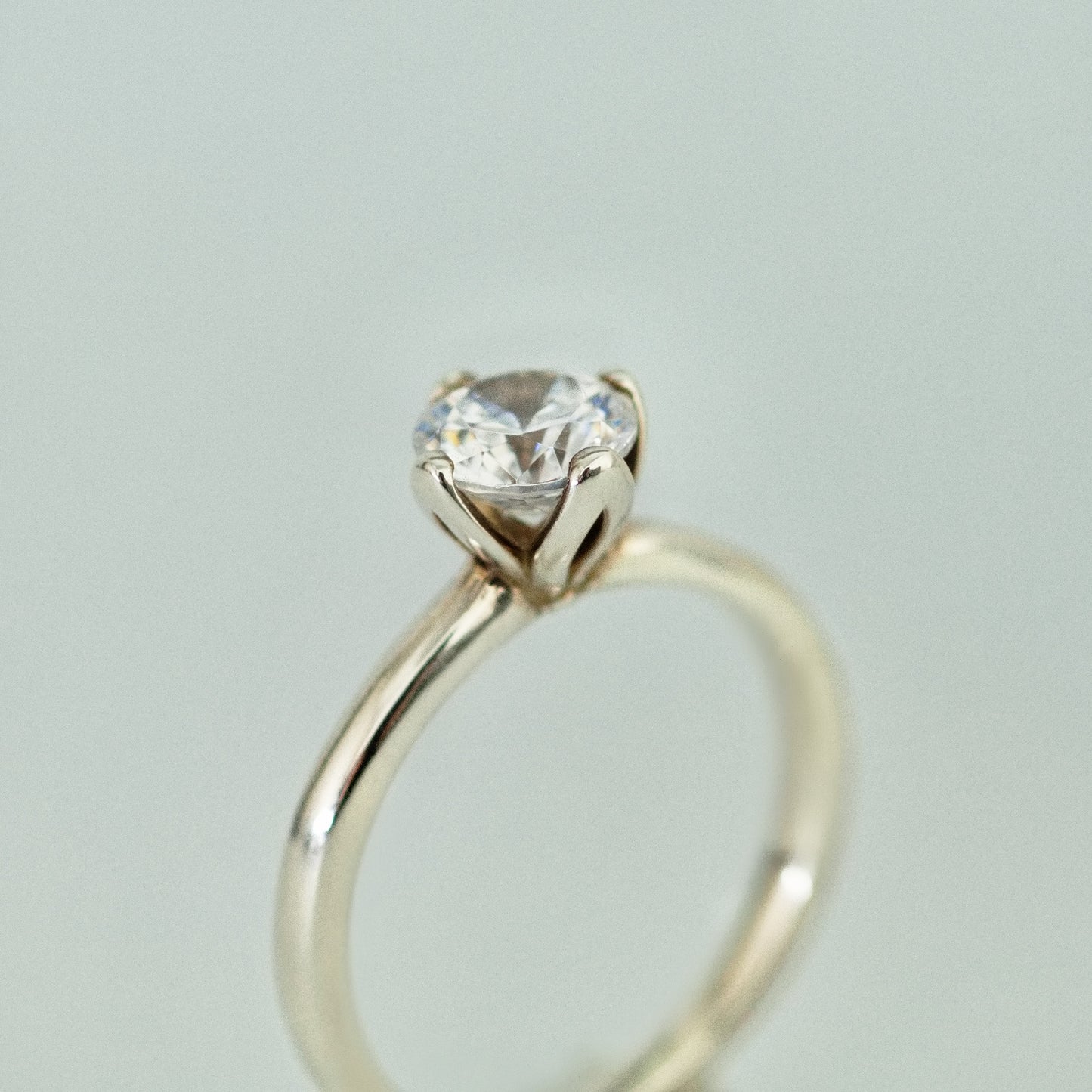 Ellie - Engagement Ring Features a Cubic Zirconia Gemstone and Continuum® Silver, FREE SHIPPING US