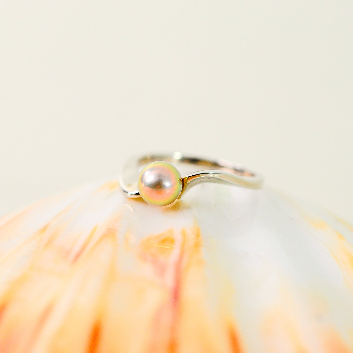 Linnea - Pearl Ring Features a Freshwater Pearl Set in Continuum® Silver, FREE SHIPPING US