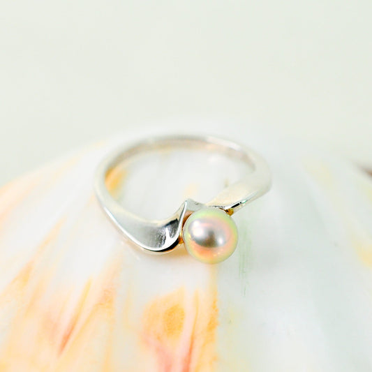Linnea - Pearl Ring Features a Freshwater Pearl Set in Continuum® Sterling Silver