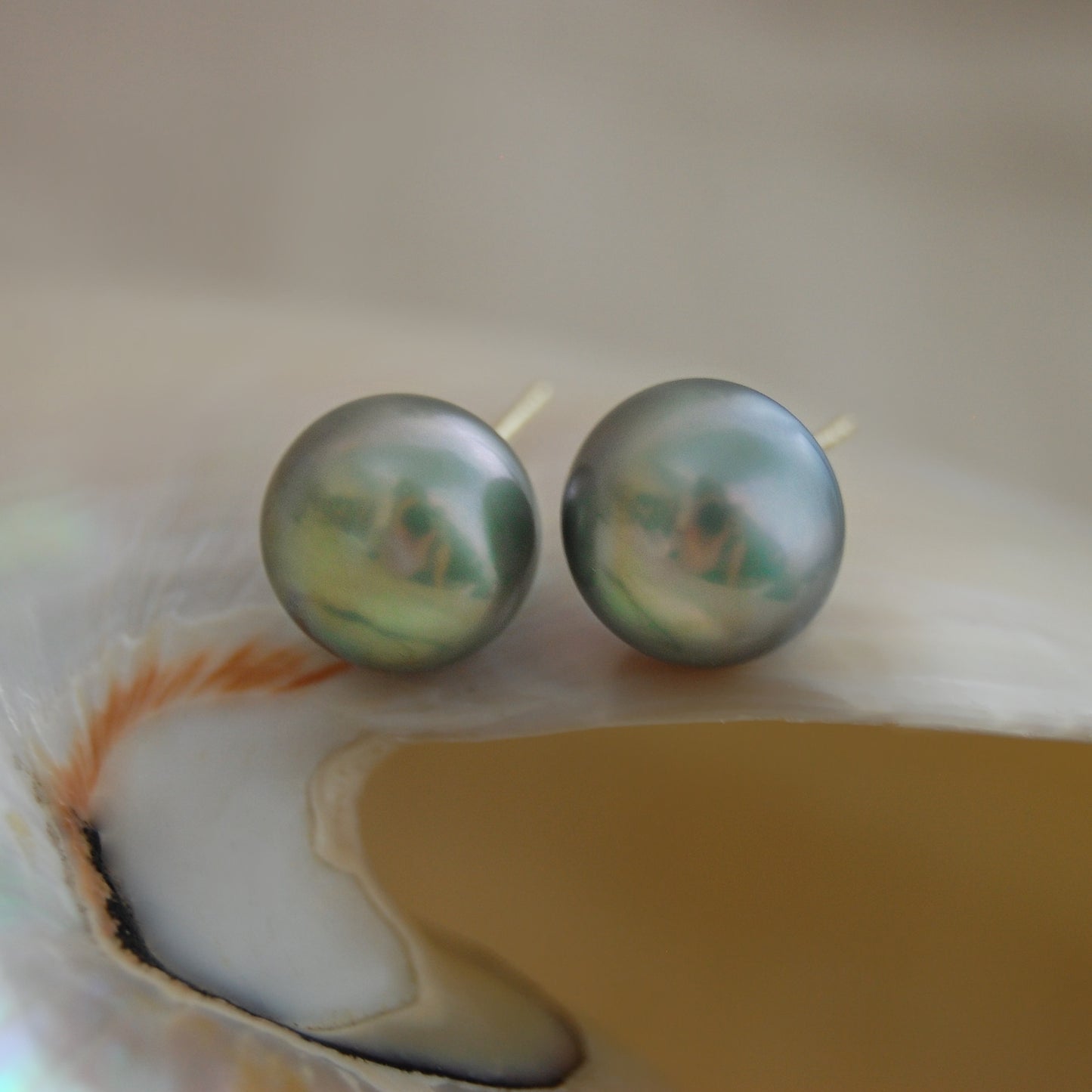 Ailsa - Rare, Large Statement Pearl Earrings, 14kt Gold
