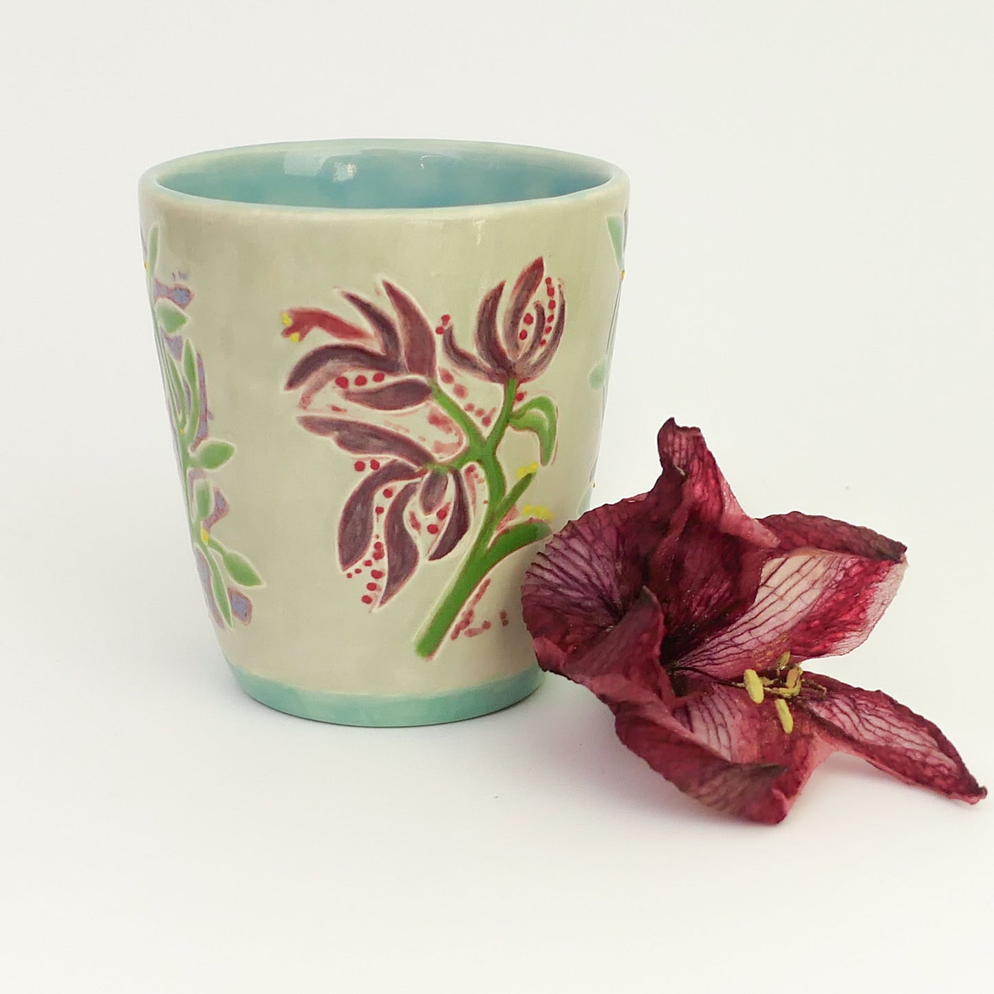 Hawaiian Cascade- Coffee, Tea or Cocoa Mug, unique hand painted ceramic mug.