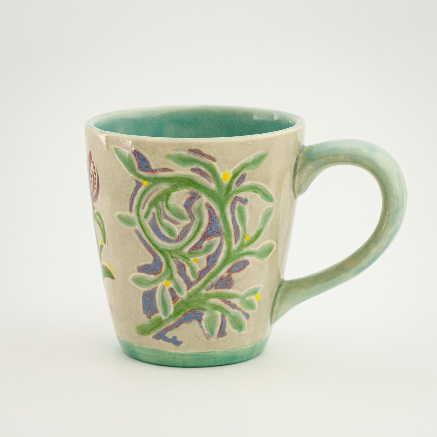 Hawaiian Cascade- Coffee, Tea or Cocoa Mug, unique hand painted ceramic mug.