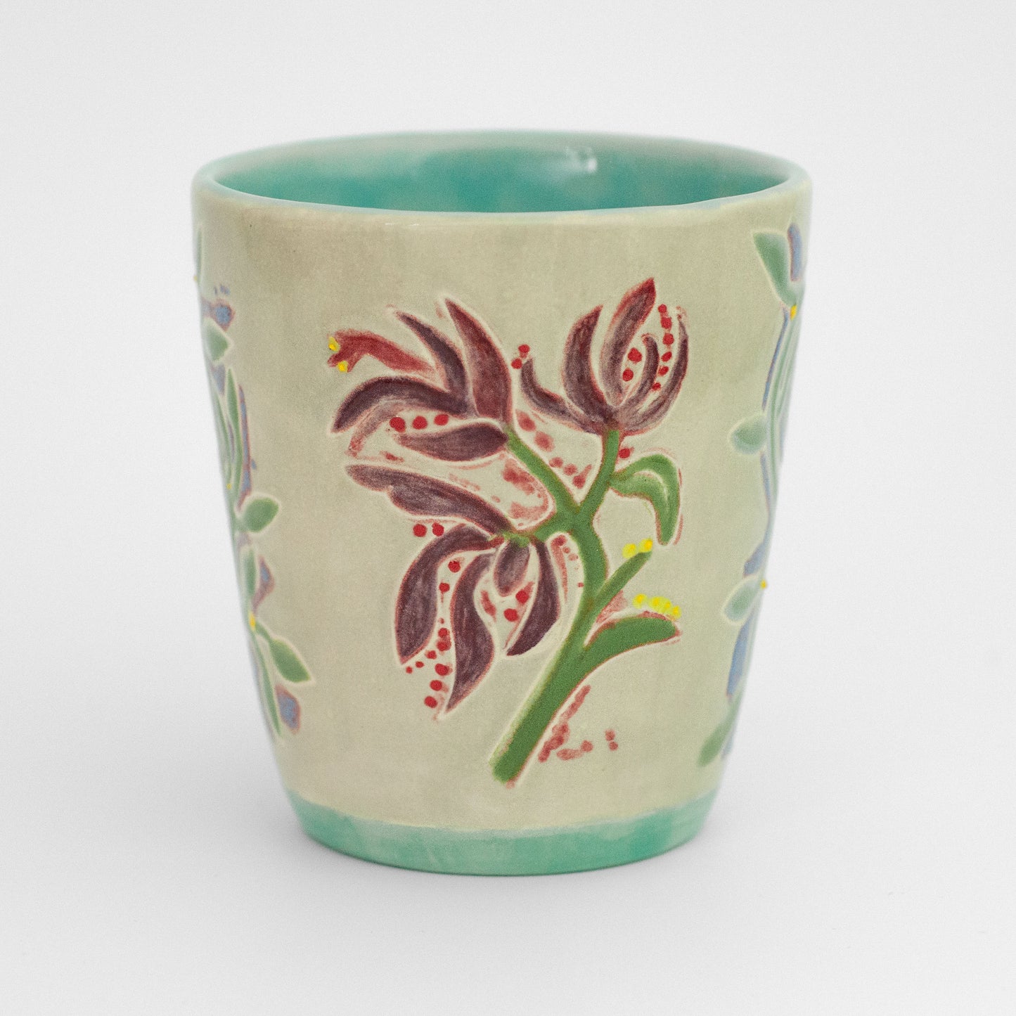 Hawaiian Cascade- Coffee, Tea or Cocoa Mug, unique hand painted ceramic mug.