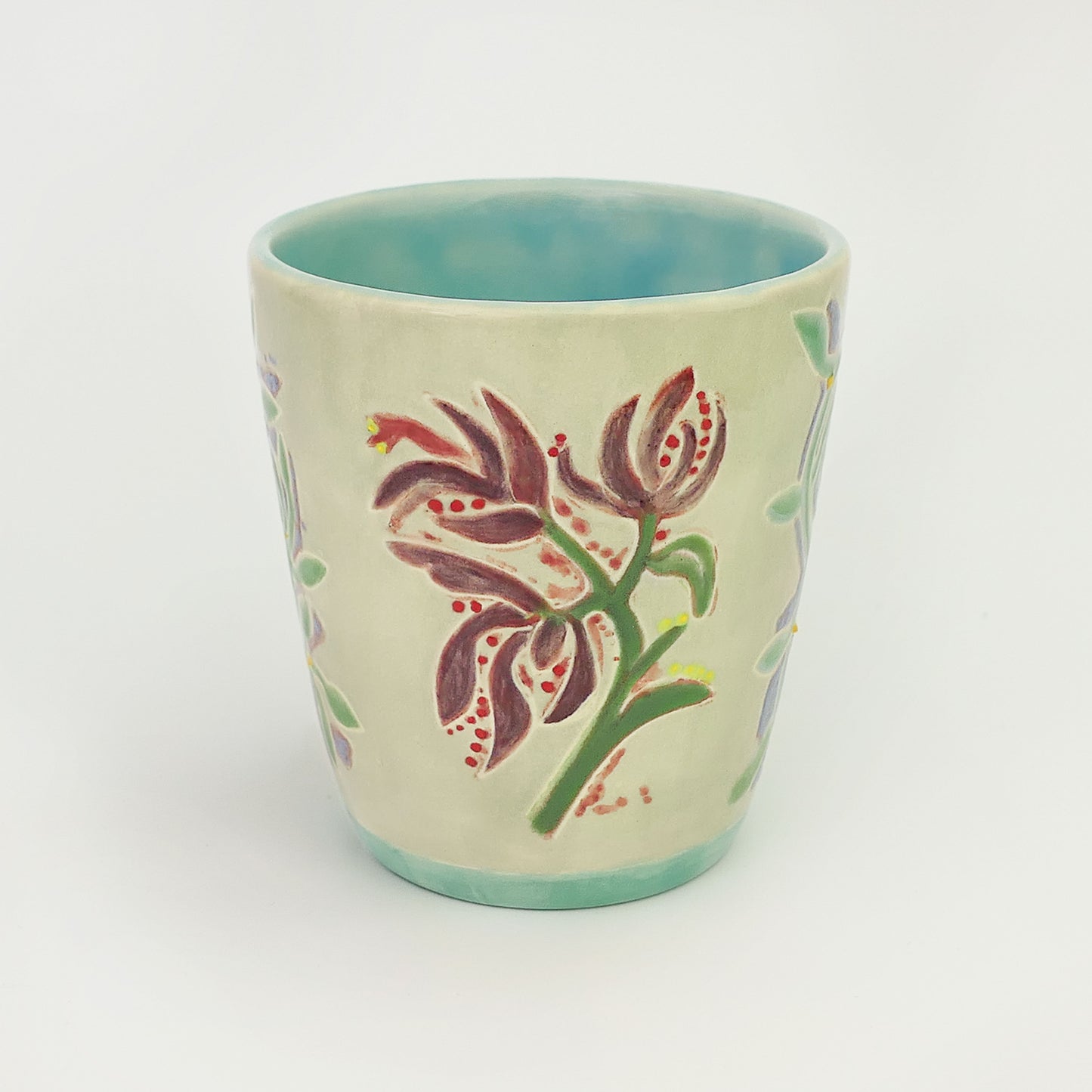 Hawaiian Cascade- Coffee, Tea or Cocoa Mug, unique hand painted ceramic mug.