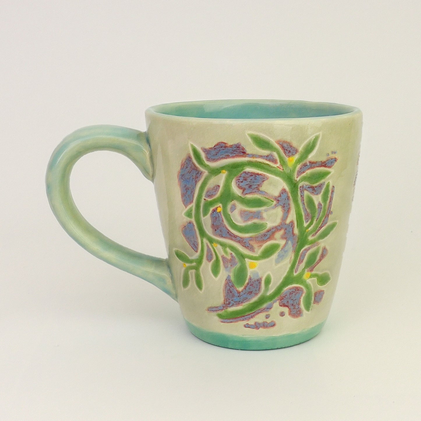 Hawaiian Cascade- Coffee, Tea or Cocoa Mug, unique hand painted ceramic mug.