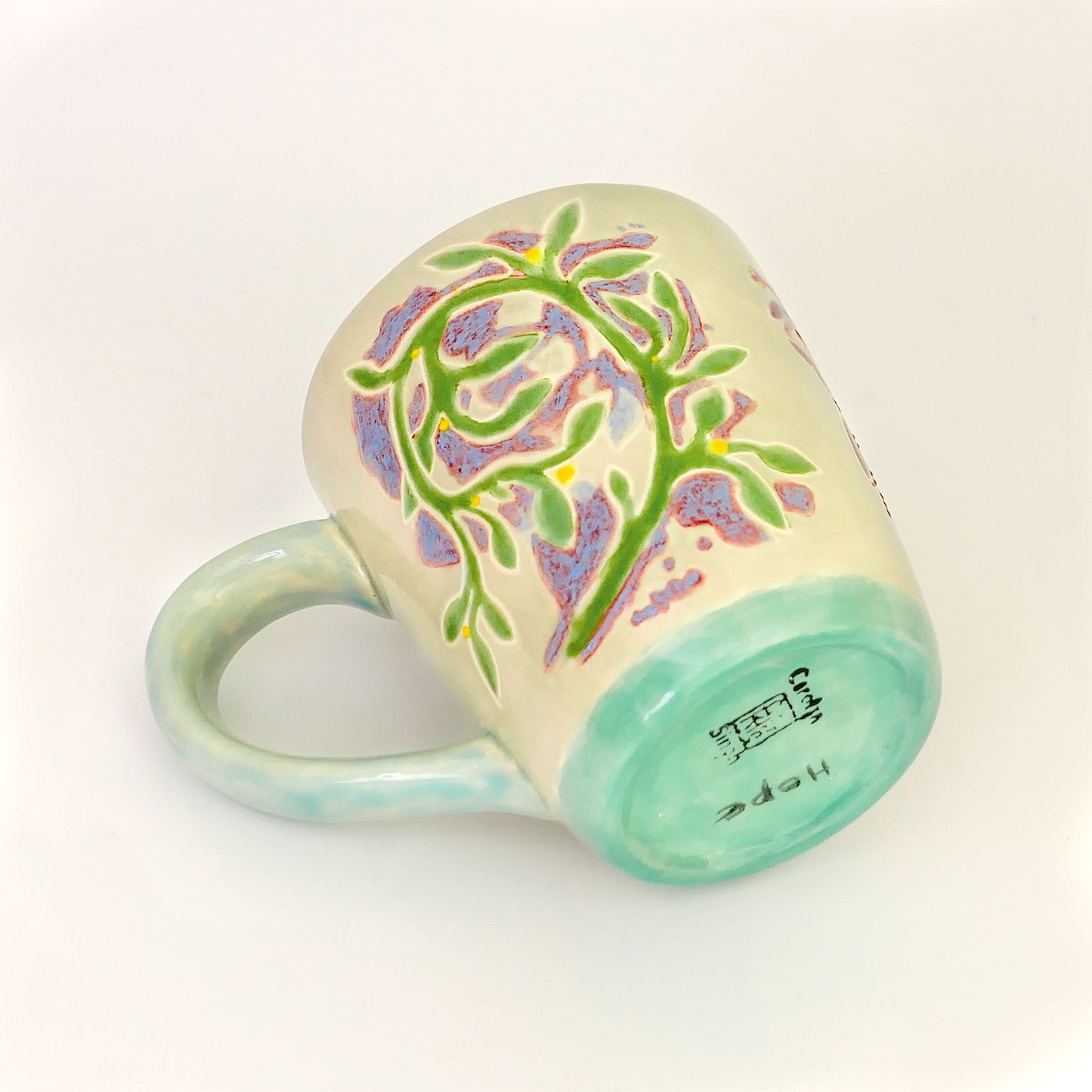 Hawaiian Cascade- Coffee, Tea or Cocoa Mug, unique hand painted ceramic mug.