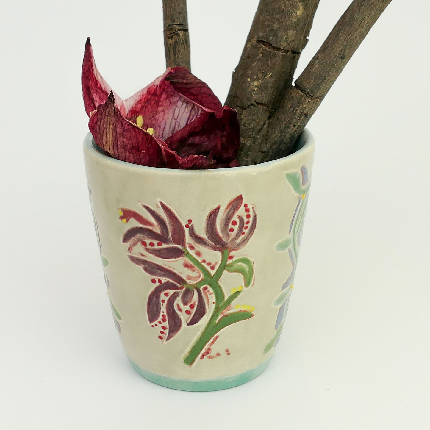 Hawaiian Cascade- Coffee, Tea or Cocoa Mug, unique hand painted ceramic mug.