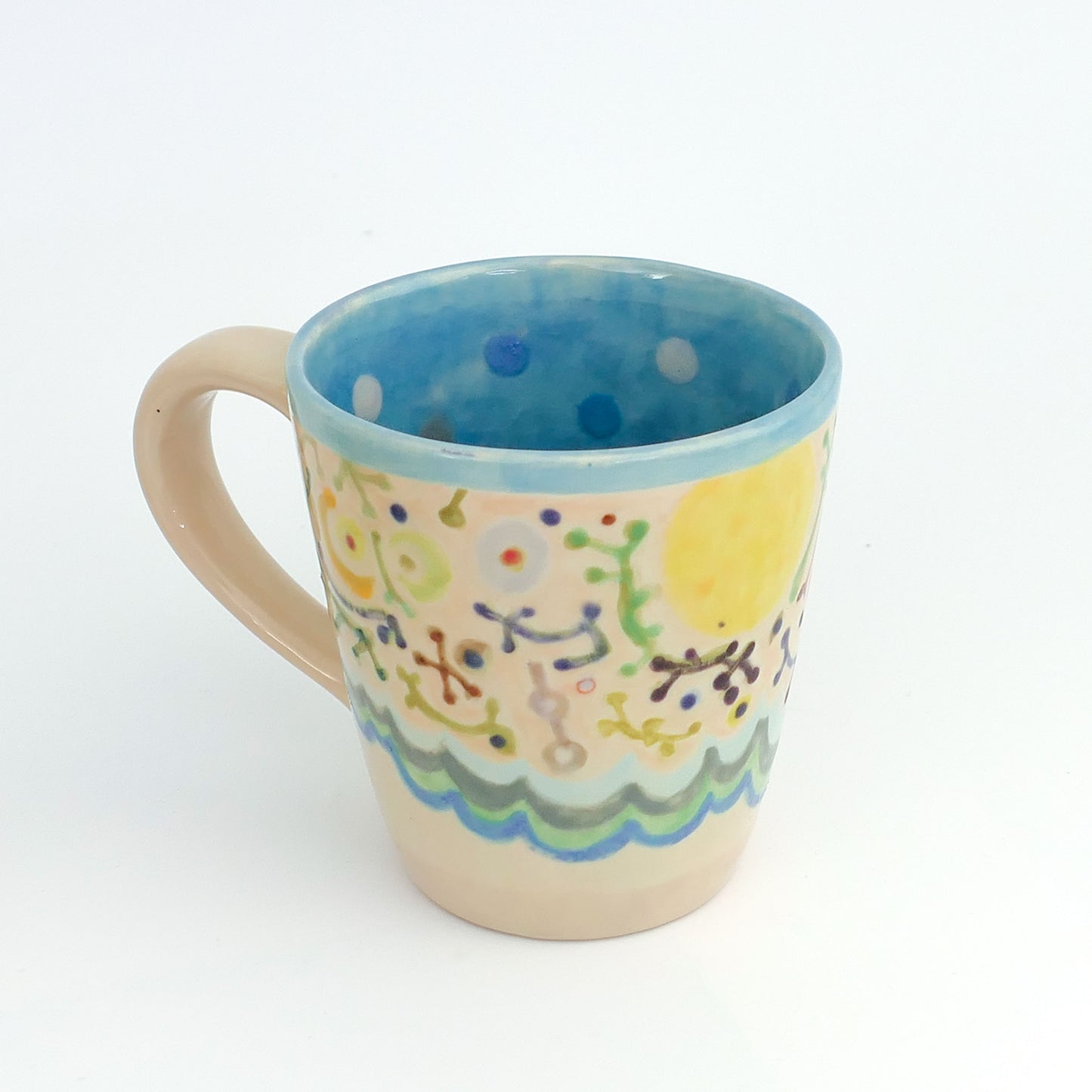 By the Shore - Ceramic mug for coffee or tea or cocoa. One of a kind.