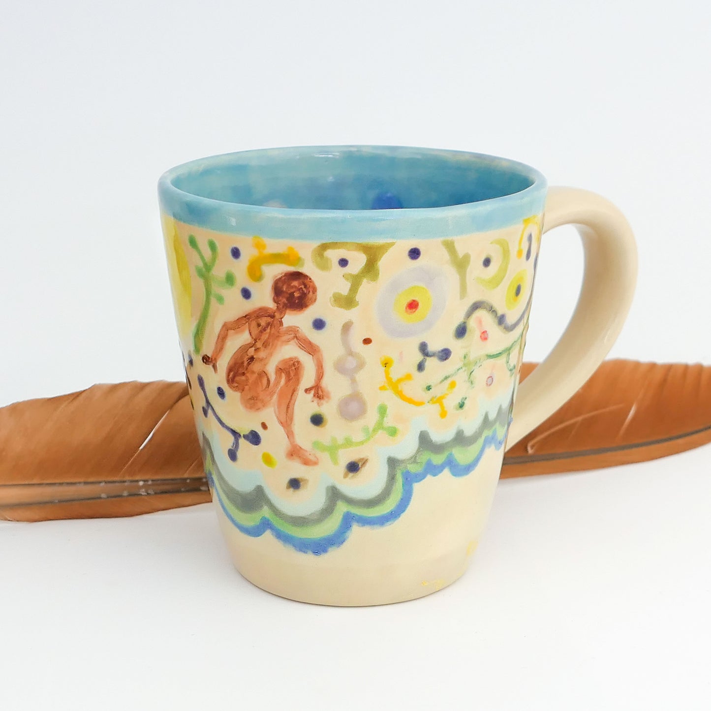 By the Shore - Ceramic mug for coffee or tea or cocoa. One of a kind.