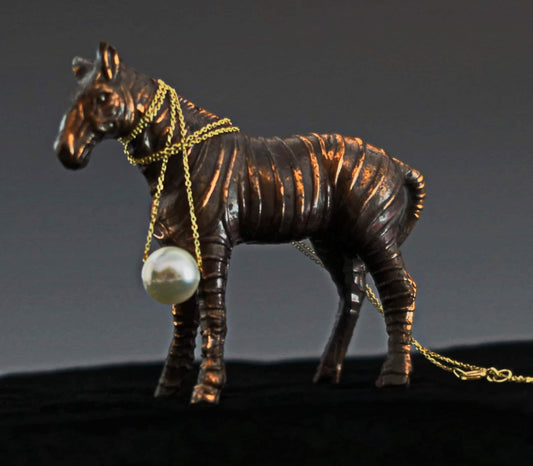 Noelani - Floating Akoya Pearl Pendant Necklace in White or Blue/Gray Set on Solid 14kt Gold Chain. Free Shipping US.