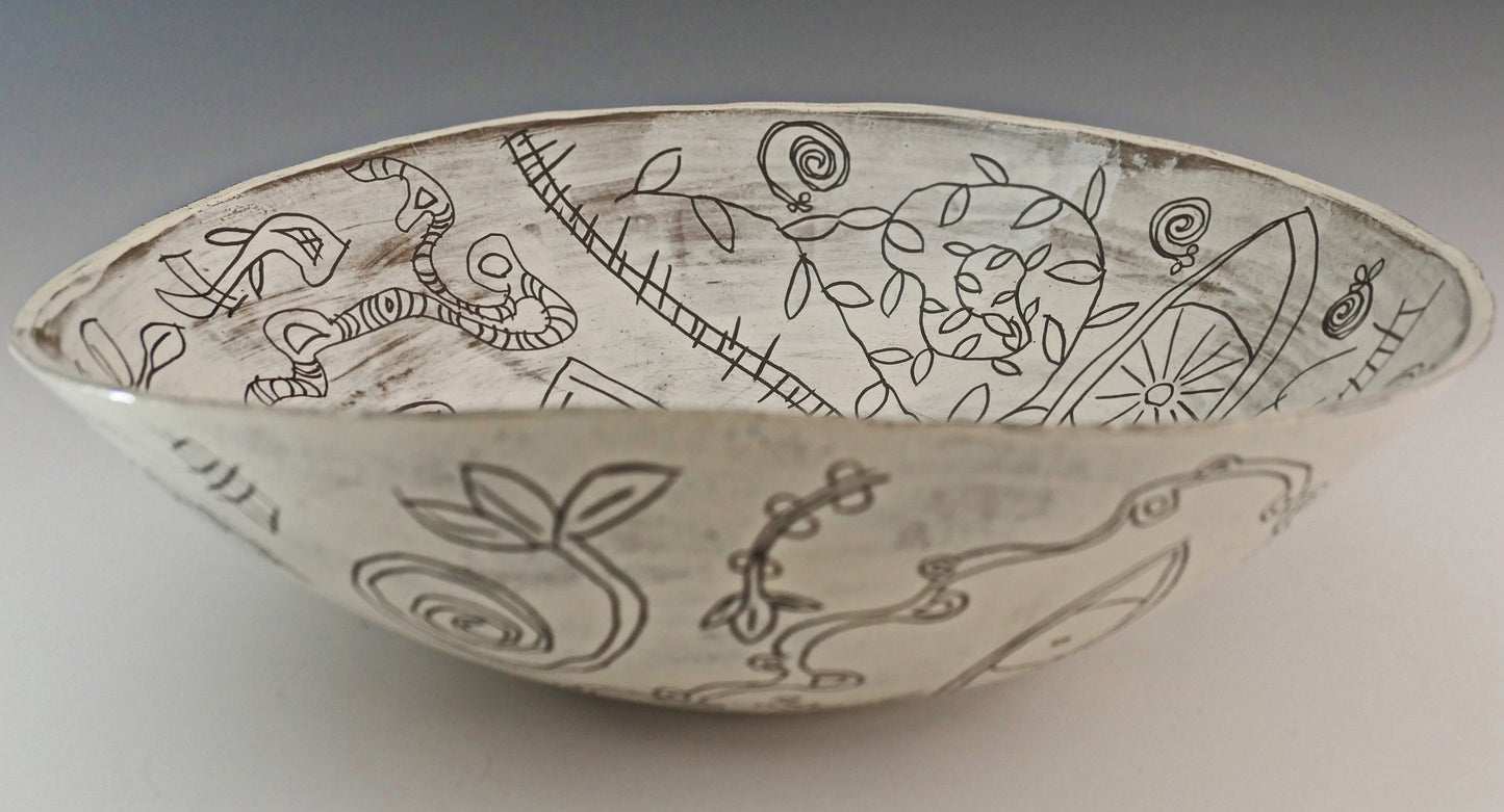 Eden - Large Ceramic Bowl, FREE SHIPPING US