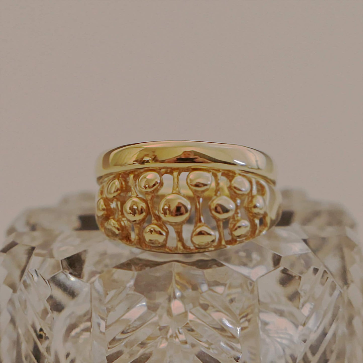 Angel - Divine Elegance Solid Gold Marquise Bossed Wedding Ring - Customizable with Gemstones, Free US Shipping