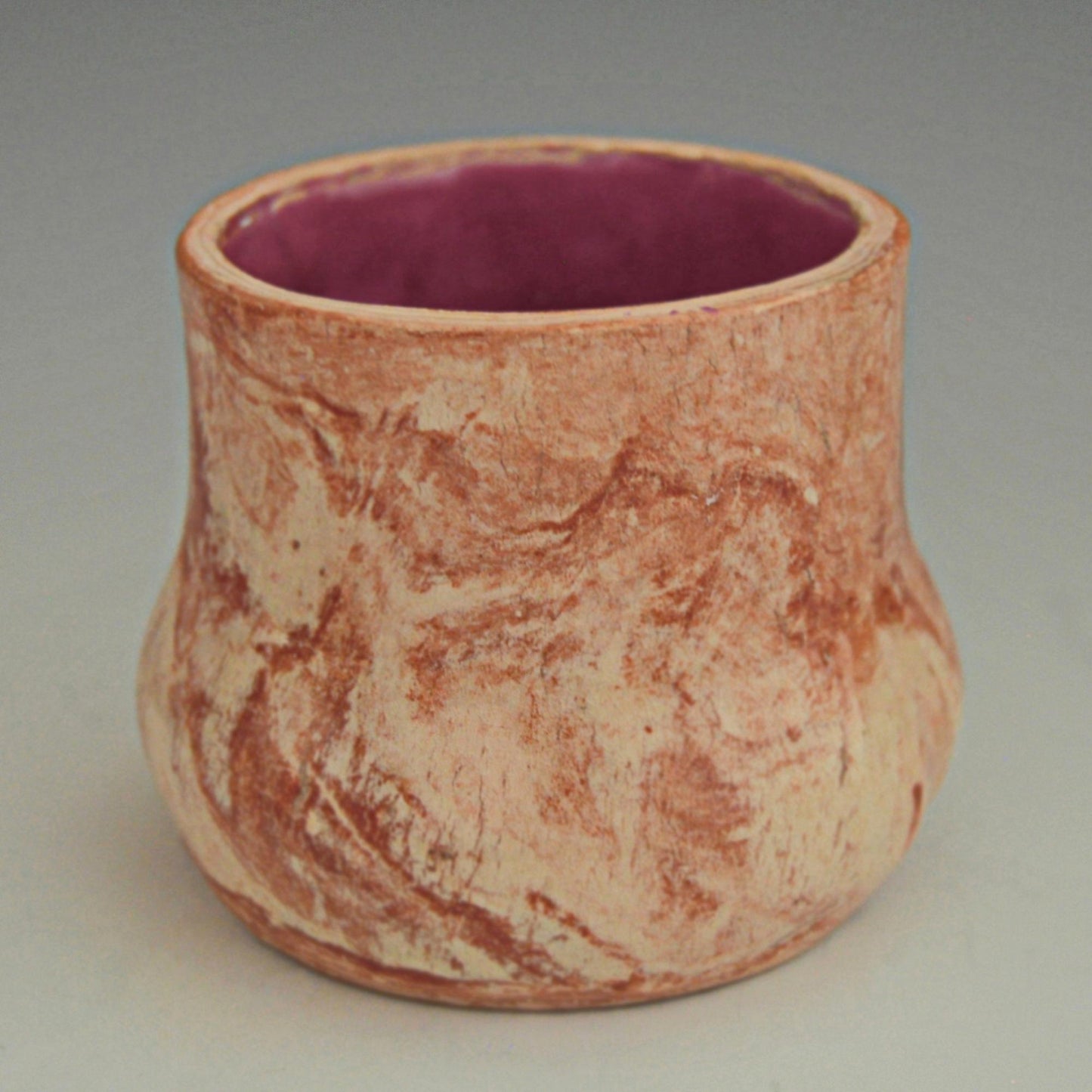 SMV - Small Marbled Vase, handmade small ceramic vase, pottery vase, paper clip holder, desk decor. Free shipping within the US.