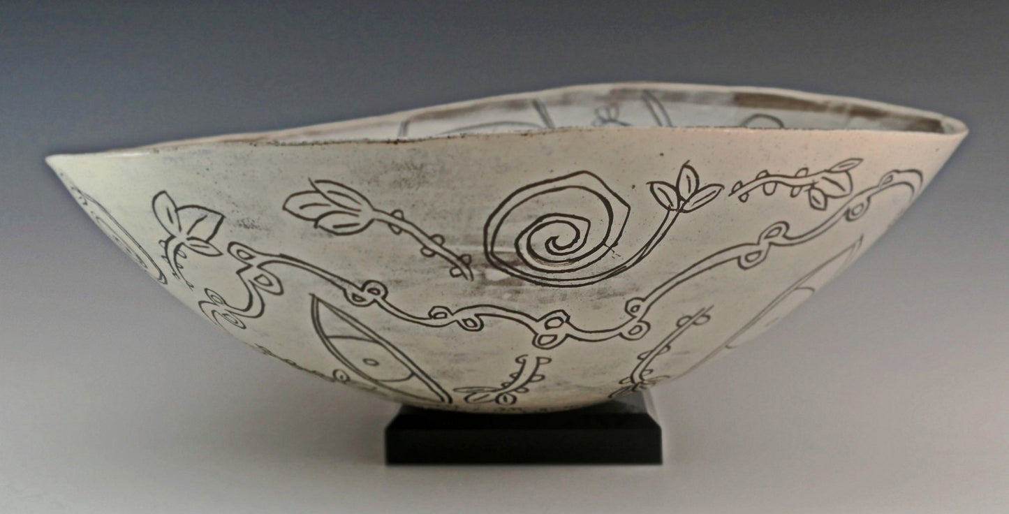 Eden - Large Ceramic Bowl, FREE SHIPPING US