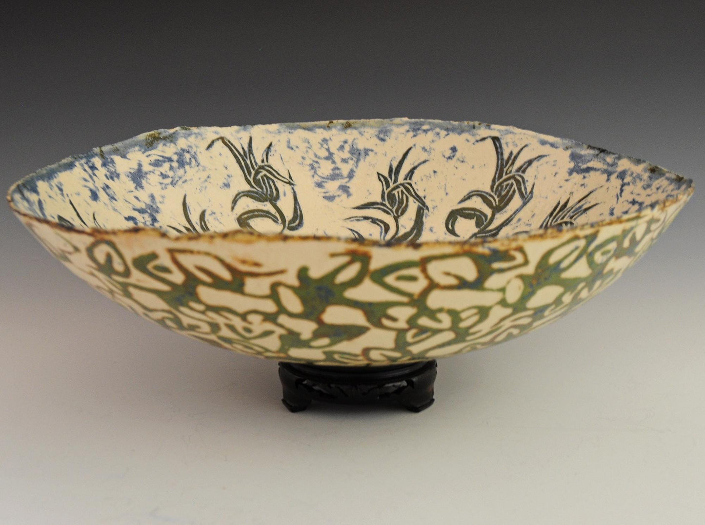 Summer Heat - Large Ceramic Serving Bowl, FREE SHIP US