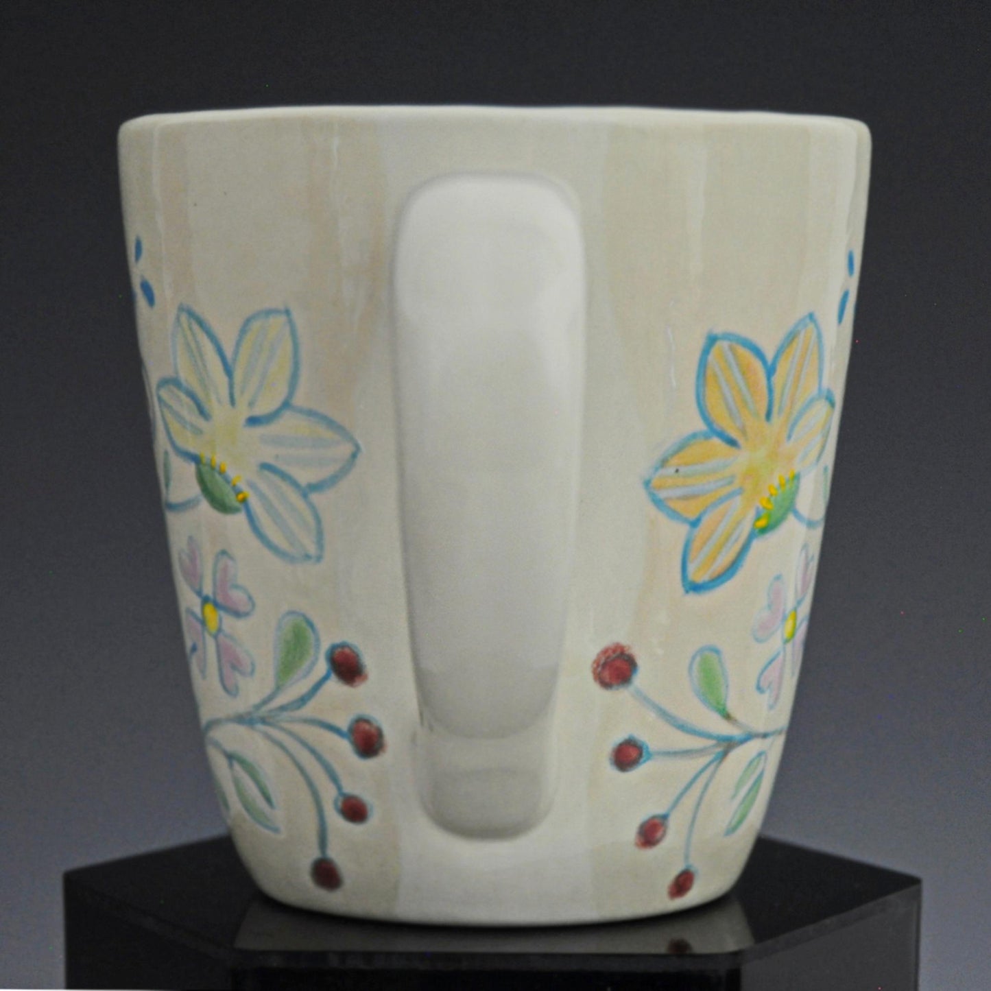 Love Birds - Unique Coffee Mug, hand painted mug, tea mug, FREE SHIPPING within the US.