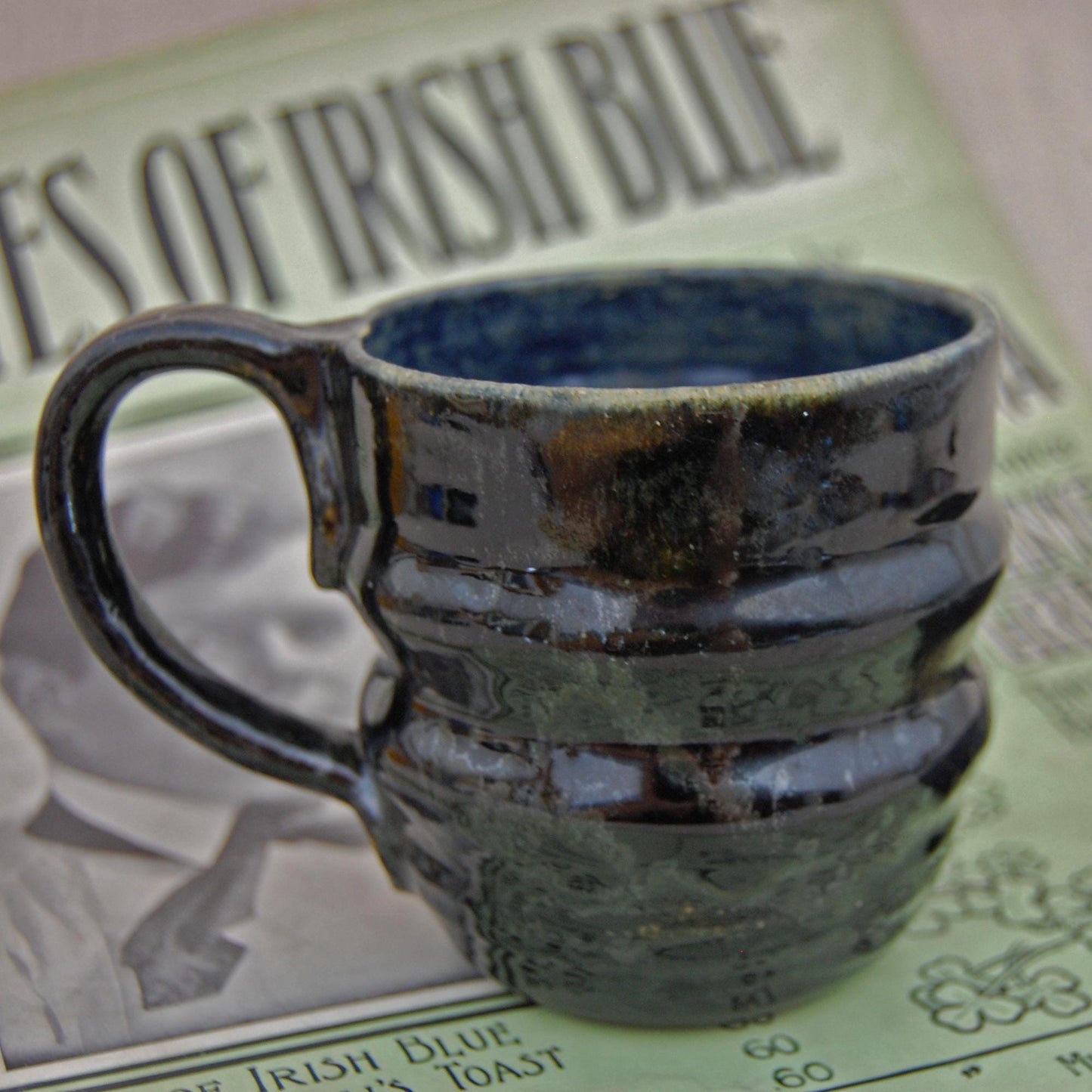 Midnight - Rustic Handmade Coffee Mug, Tea Mug, Ceramic Mug, stoneware, pottery mug. Free domestic shipping.