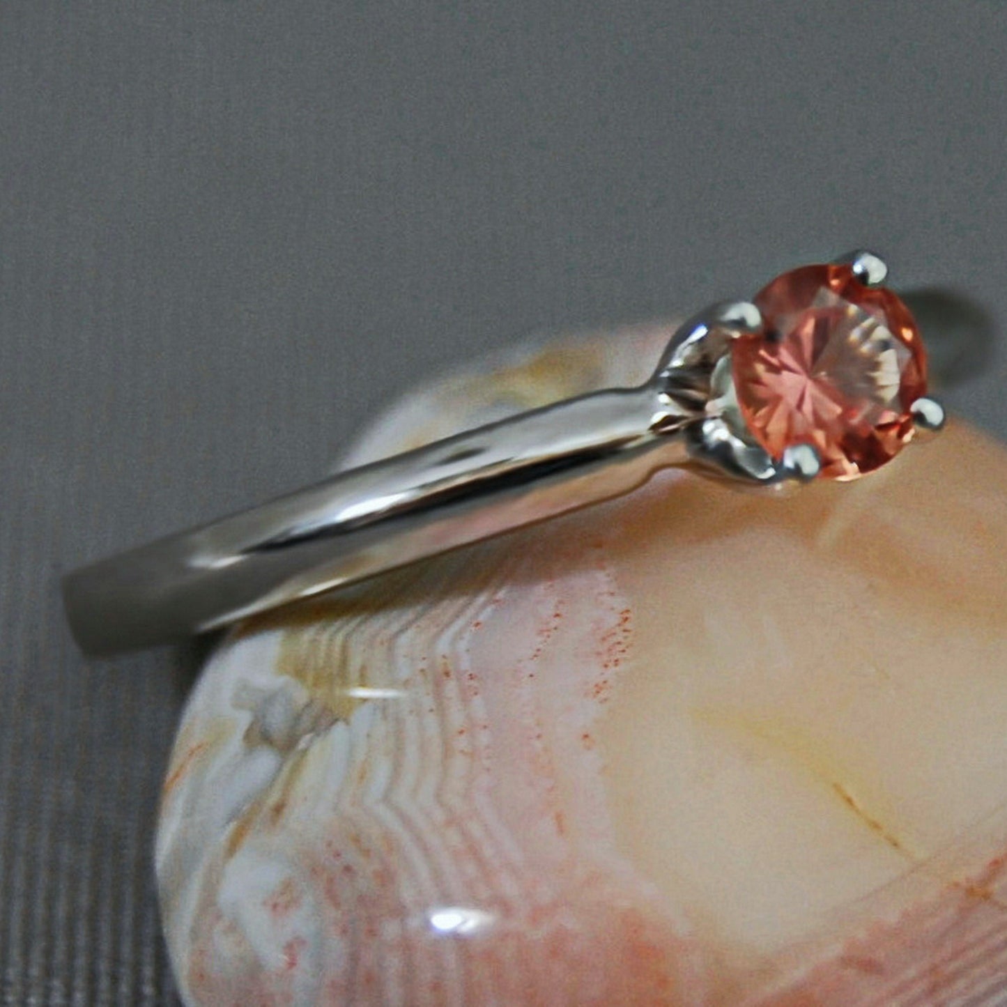 Padme - Sapphire Engagement Ring, September Birthstone, Solid 14kt Gold, FREE SHIP US