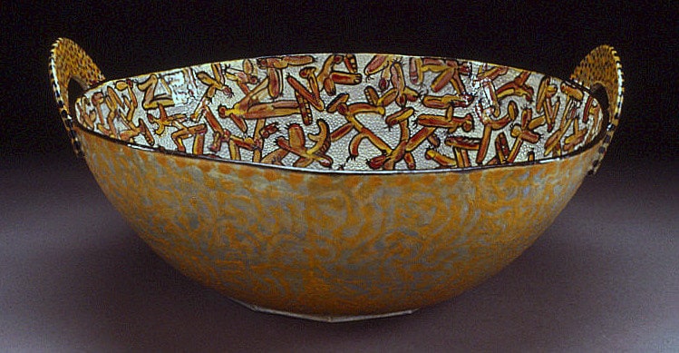 New Mexico Dreamtime - Large Ceramic Bowl, fruit bowl, FREE SHIPPING US