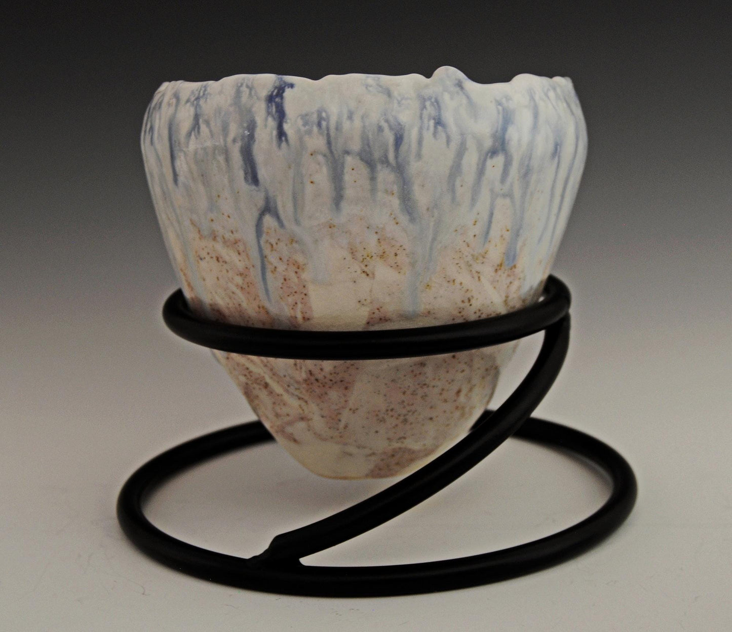 Rain, Overland - Landscape themed Porcelain Bowl, ceramic art, home decor, FREE SHIPPING US.