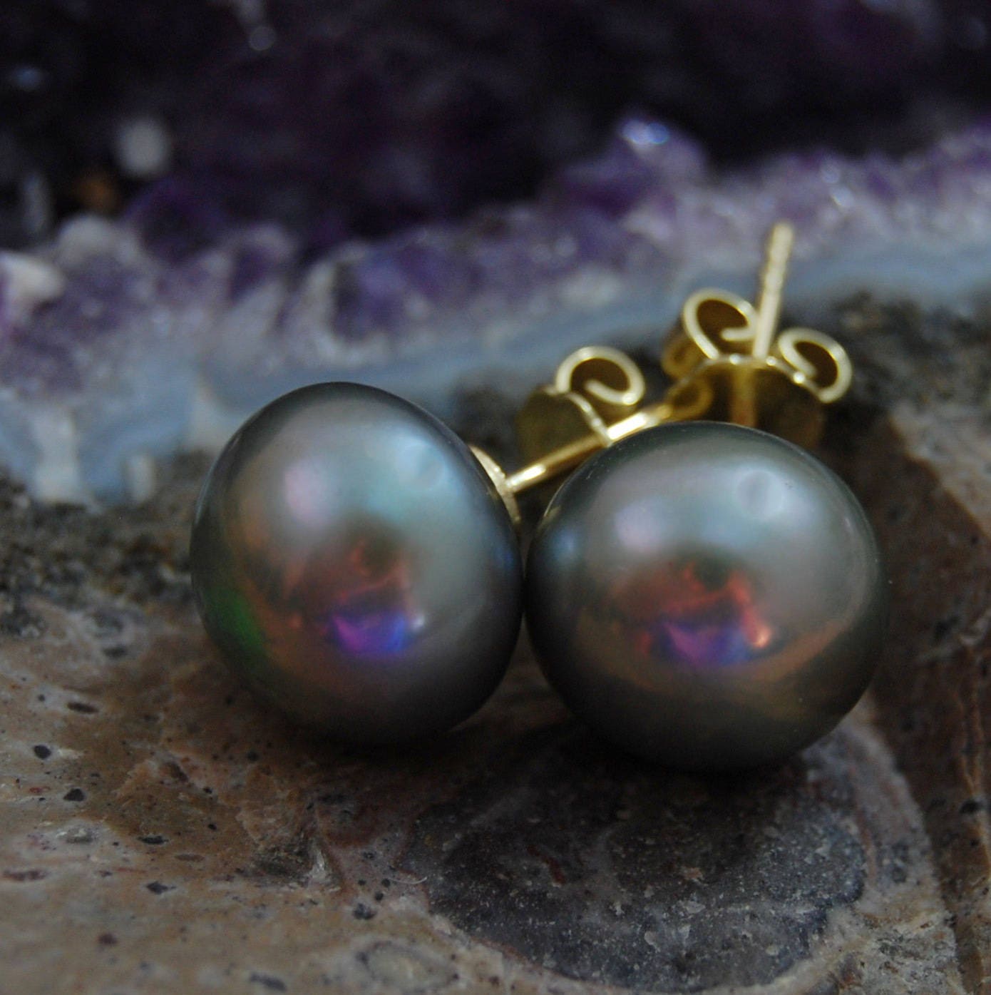 Ailsa - Rare, Large Statement Pearl Earrings, 14kt Gold