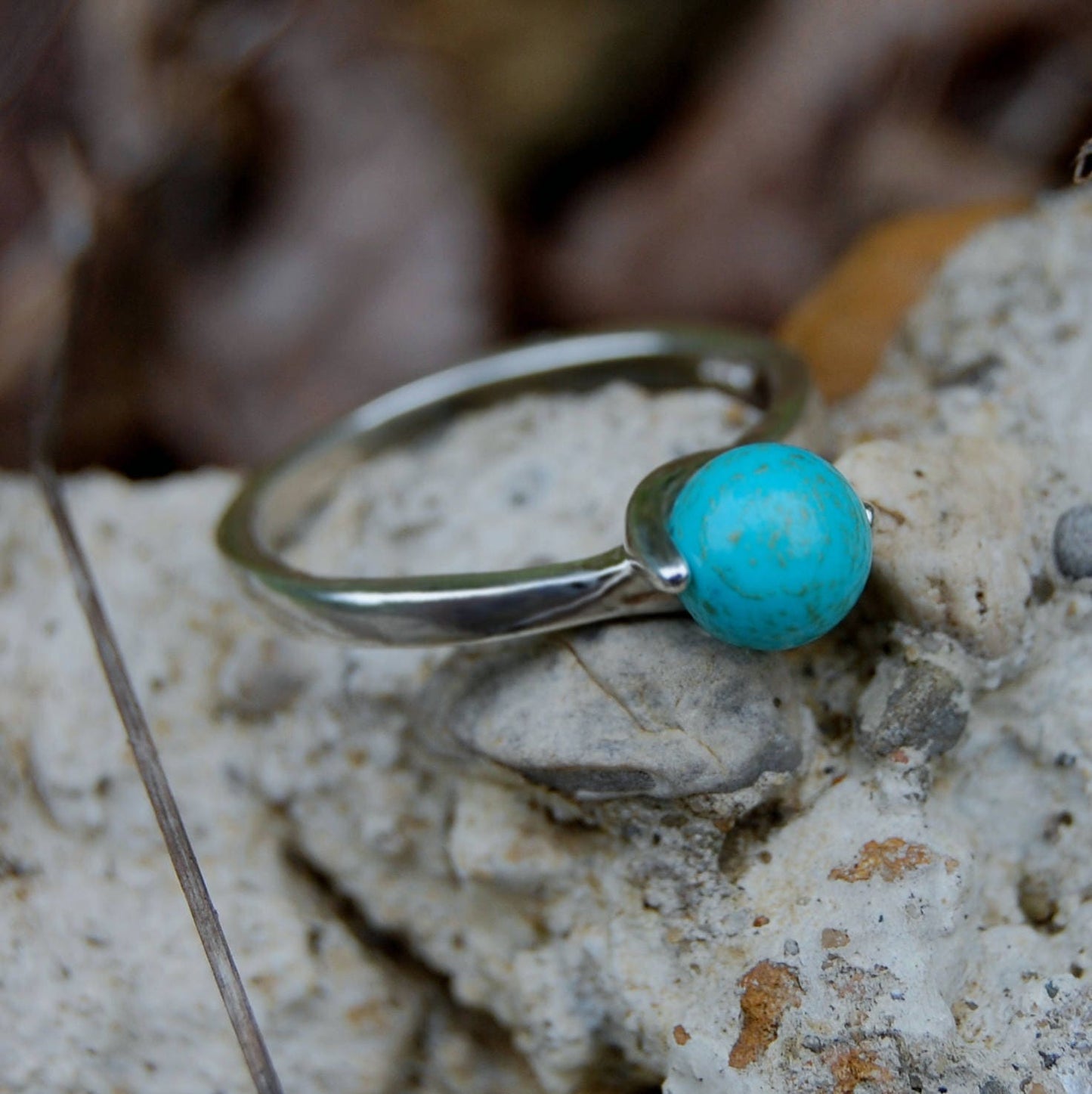 Kailani - Turquoise and Sterling Silver Ring. Free Shipping within the US.