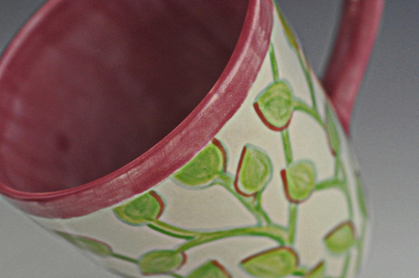 Spring Leaves - Unique Coffee Mug, hand painted mug, tea mug, FREE SHIPPING within the US.