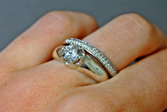 Kyra - Diamond Alternative Engagement Ring, Cubic Zirconia Wedding Ring, FREE SHIPPING US