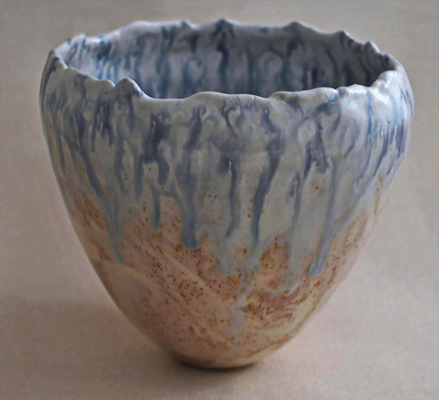 Rain, Overland - Landscape themed Porcelain Bowl, ceramic art, home decor, FREE SHIPPING US.