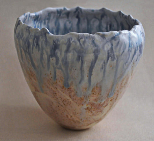 Rain, Overland - Landscape themed Porcelain Bowl, ceramic art, home decor, FREE SHIPPING US.