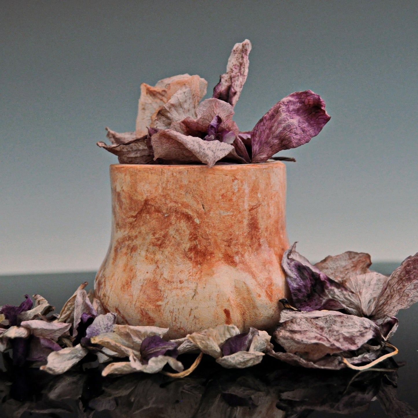 SMV - Small Marbled Vase, handmade small ceramic vase, pottery vase, paper clip holder, desk decor. Free shipping within the US.