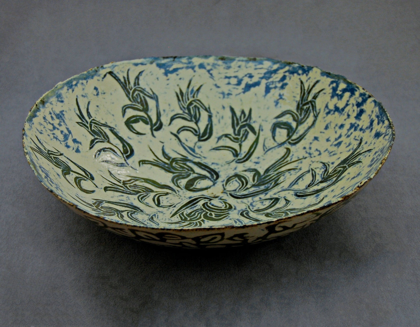 Summer Heat - Large Ceramic Serving Bowl, FREE SHIP US