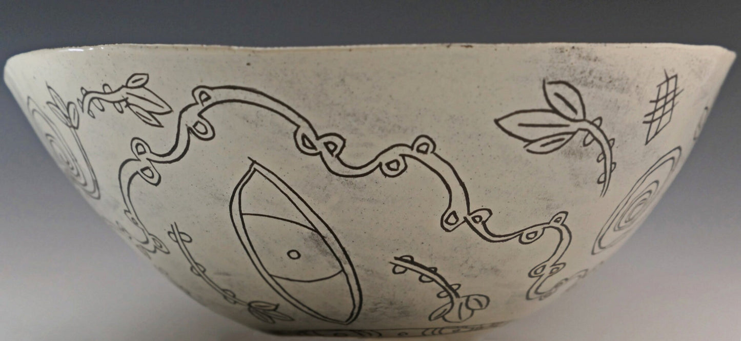 Eden - Large Ceramic Bowl, FREE SHIPPING US