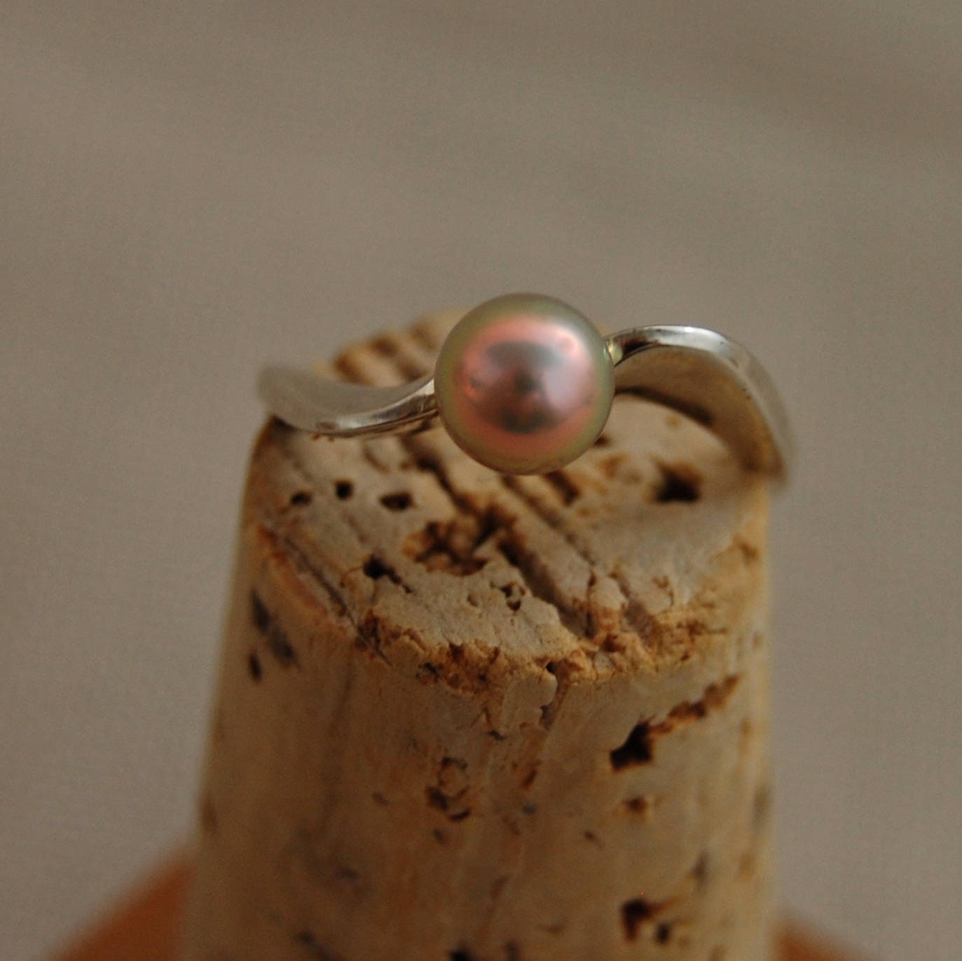 Linnea - Pearl Ring Features a Freshwater Pearl Set in Continuum® Silver, FREE SHIPPING US