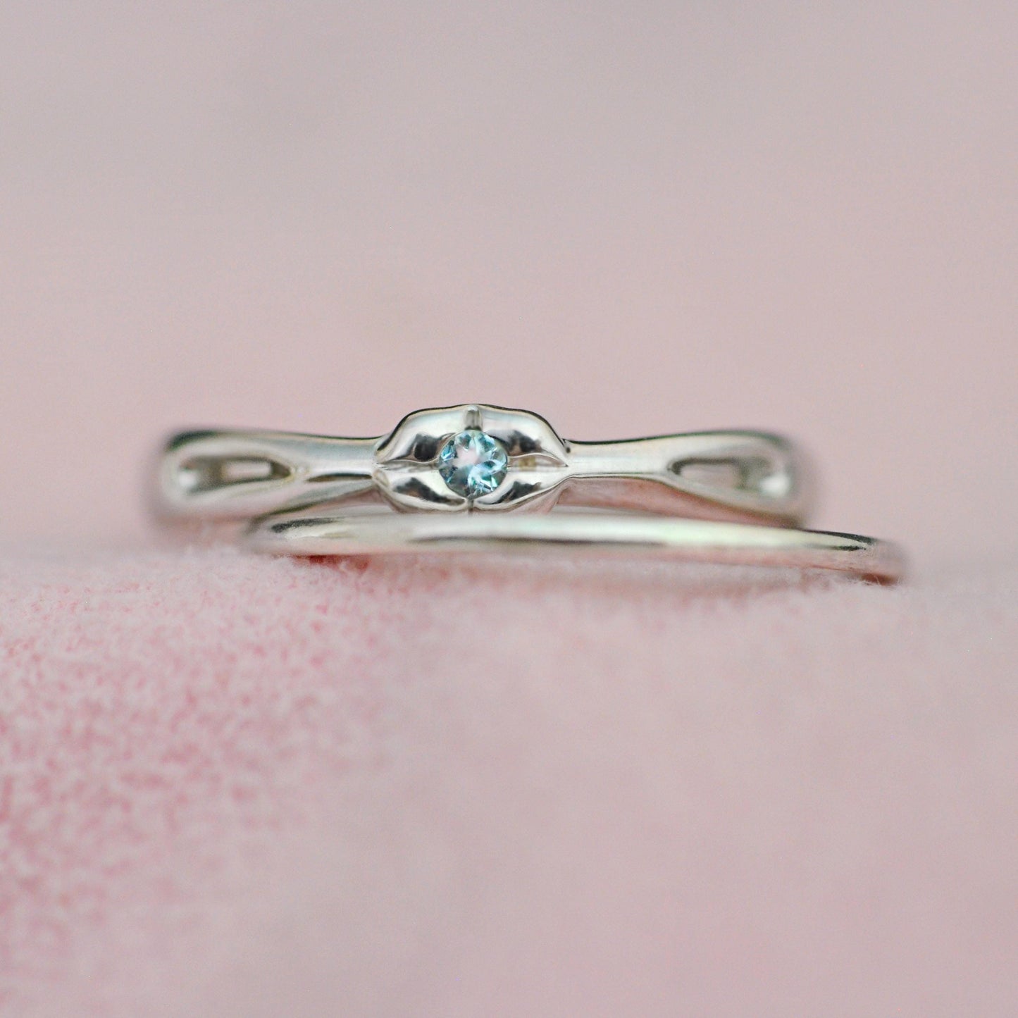 Aiyana - Unique Aquamarine Gemstone Ring in 14kt White Gold: A Sparkling Departure from Diamonds. Shop Exclusive.