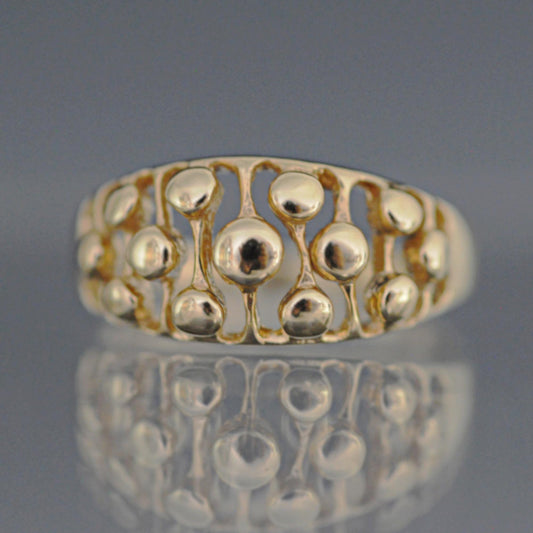 Angel - Divine Elegance Solid Gold Marquise Bossed Wedding Ring - Customizable with Gemstones, Free US Shipping