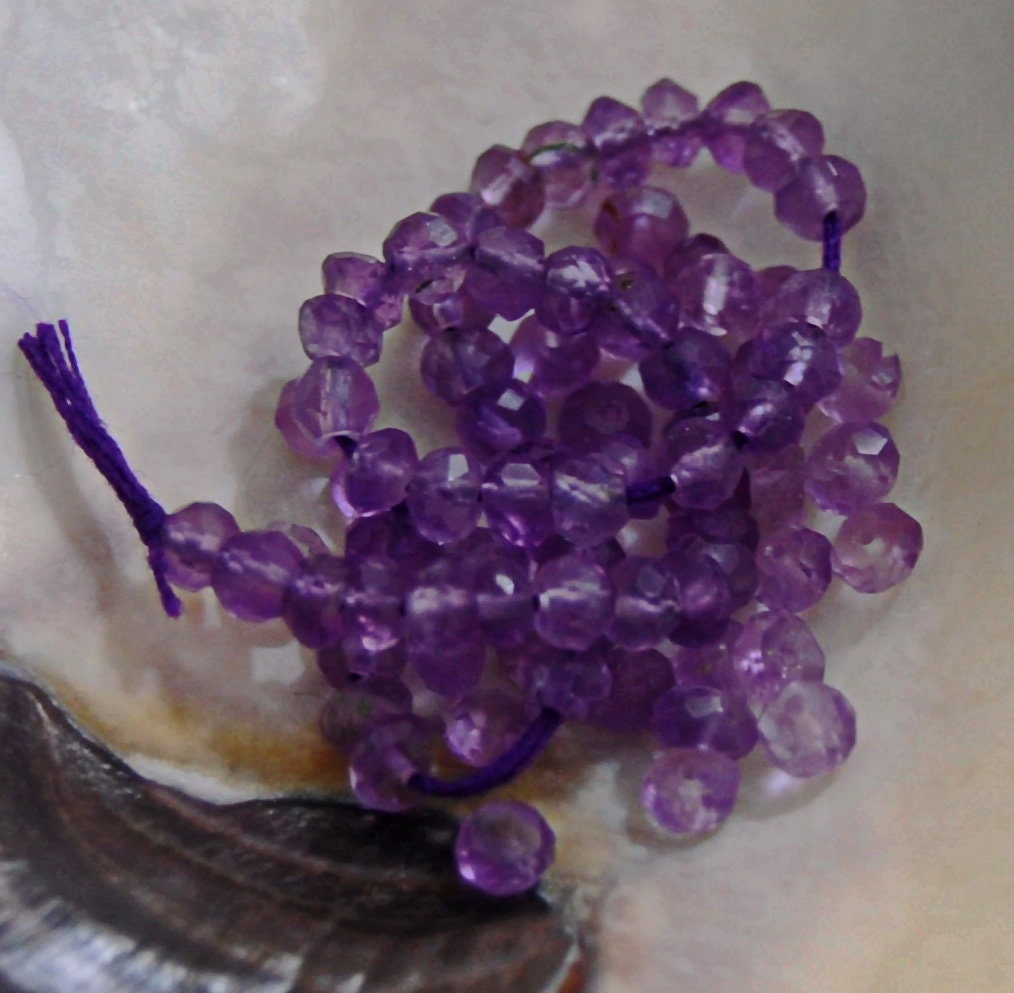 D324 - Amethyst Beads, One Full Strand