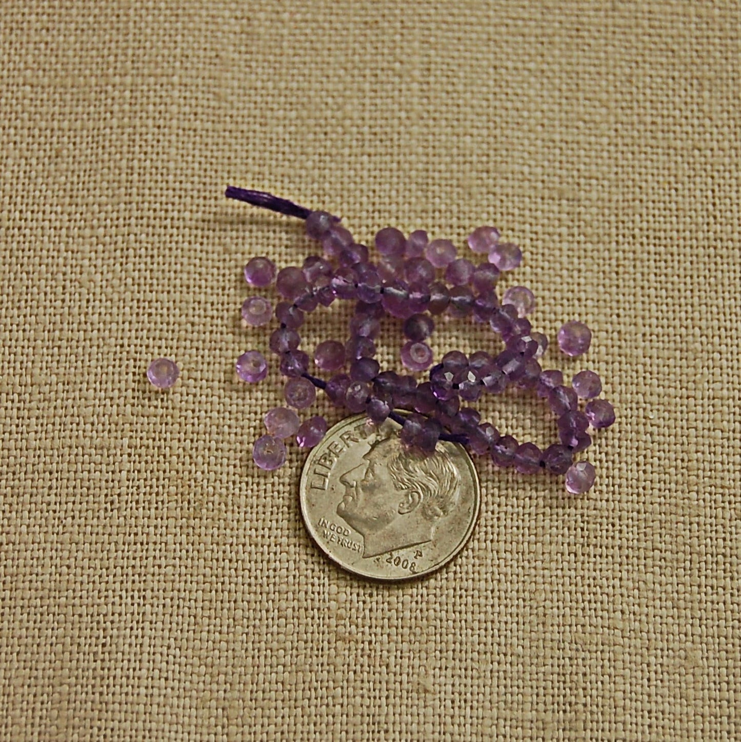 D324 - Amethyst Beads, One Full Strand