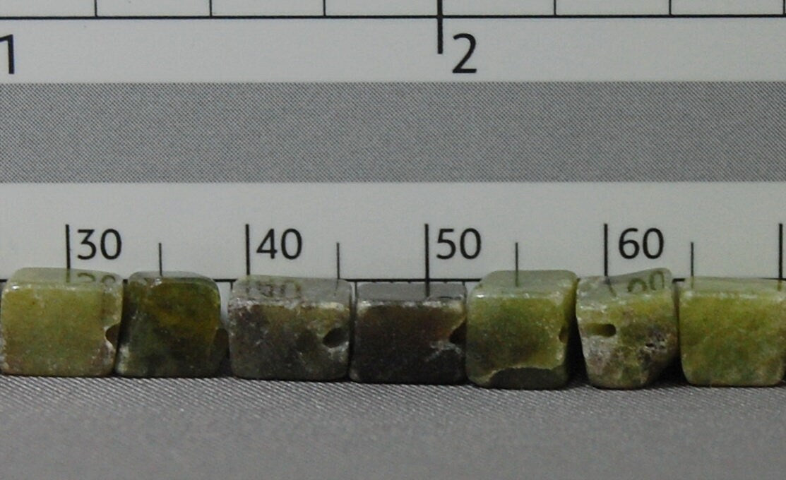 D217 - Vintage Green Garnet Gemstone Beads