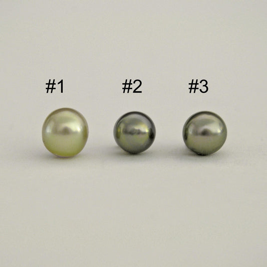 D398  - Loose Tahitian Pearls, Pistachio and Peacock
