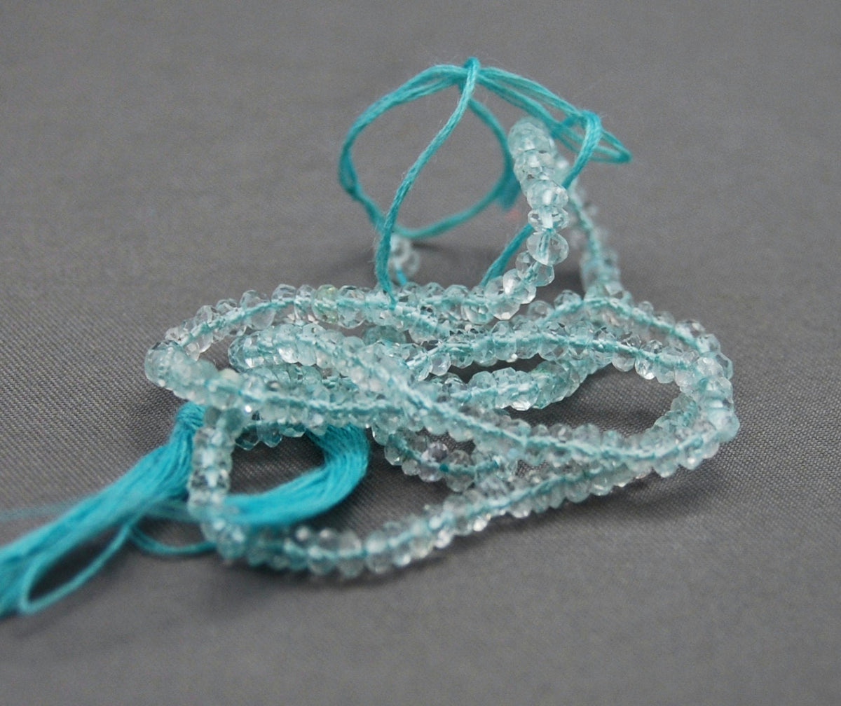 D120 - Aquamarine Gemstone Roundel Beads
