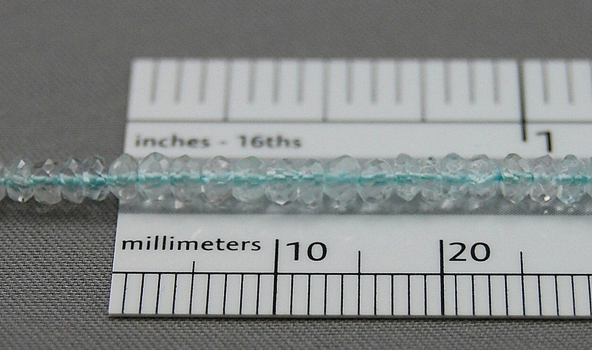 D120 - Aquamarine Gemstone Roundel Beads