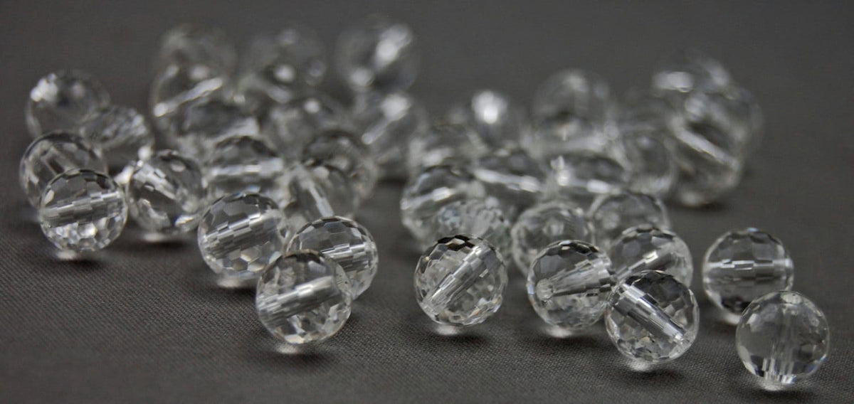 D113 - Loose Faceted Crystal Quartz Beads