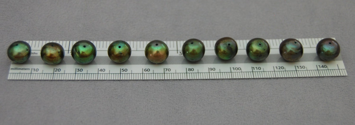 D255 - Loose Freshwater Pearls in Rare Olive Sage Color.